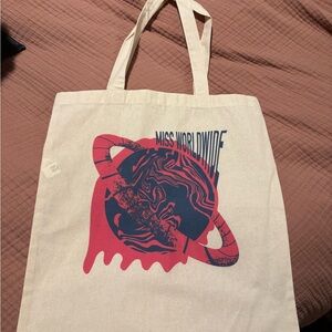 Graphic Tote Bag with Red and Blue design